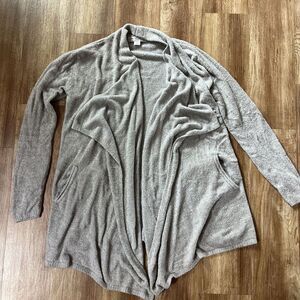 Barefoot Dreams CozyChic Beige Tan‎ Cardigan Women's S/M